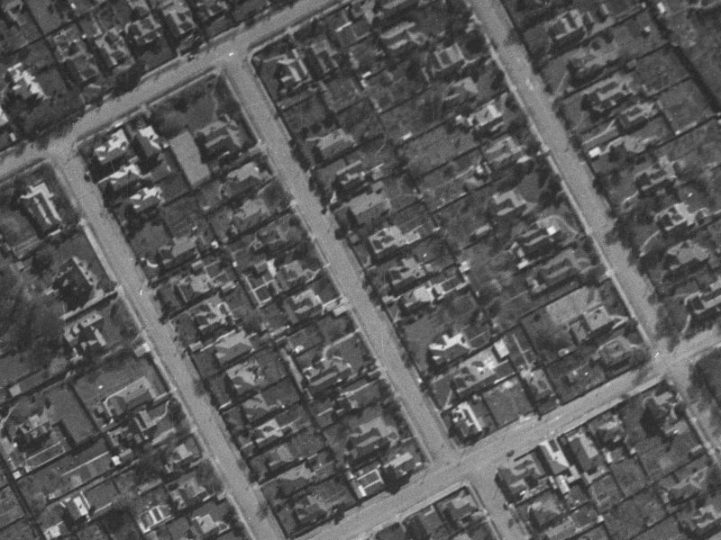 22 Repton Street from the air, 1940-1944