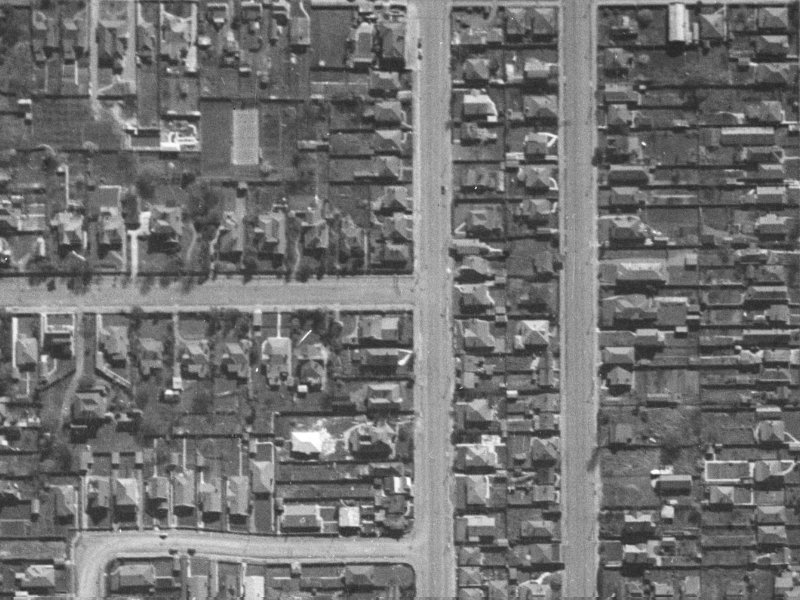 44A Eversleigh Street from the air, 1940-1944