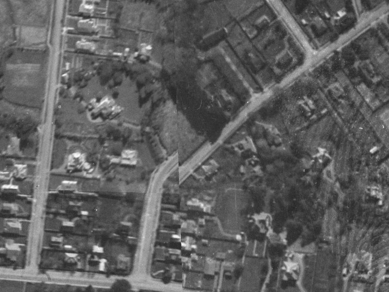 14A Glandovey Road from the air, 1940-1944