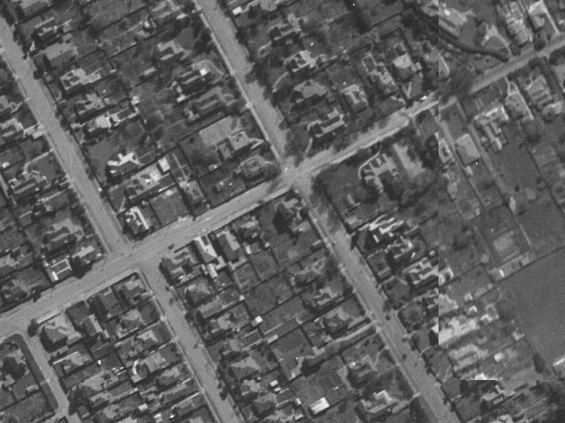 74 Merivale Lane from the air, 1940-1944