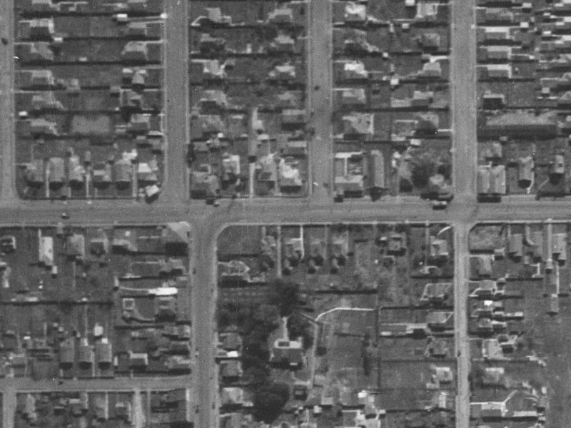 83 North Avon Road from the air, 1940-1944