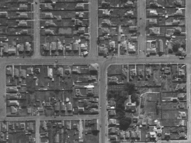 76 N Avon Road from the air, 1940-1944