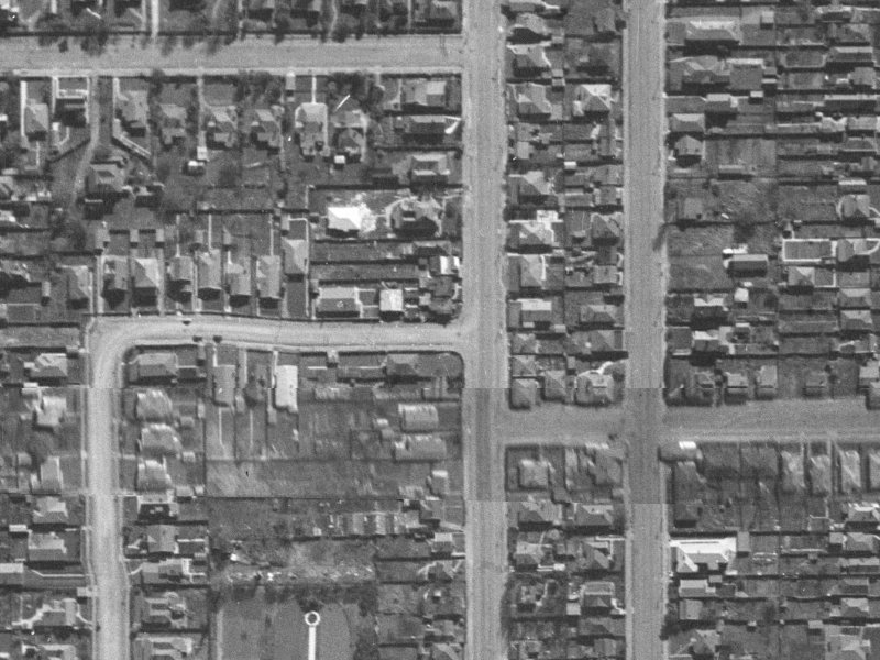 971 Colombo Street from the air, 1940-1944