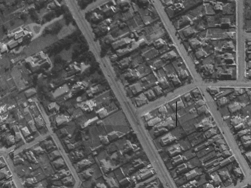 54 Papanui Road from the air, 1940-1944