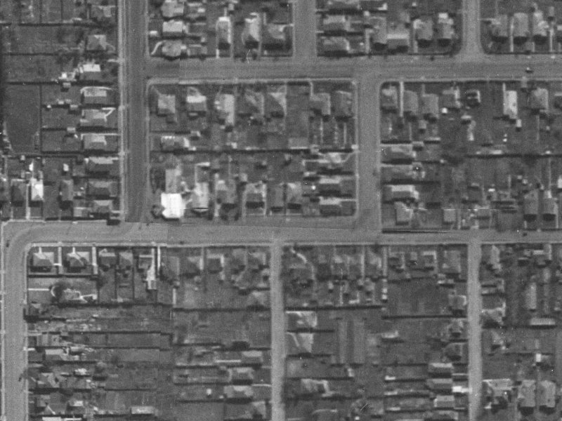 43 Avalon Street from the air, 1940-1944