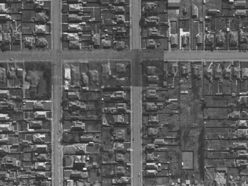 450A Madras Street from the air, 1940-1944