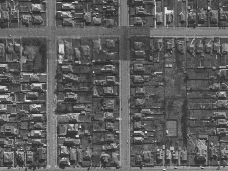 448 Madras Street from the air, 1940-1944