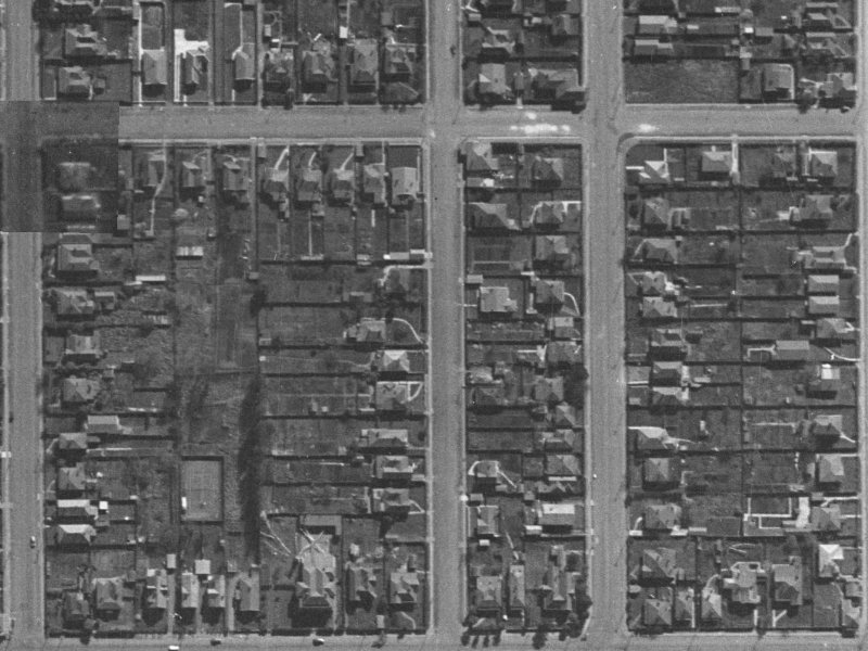 34 Packe Street from the air, 1940-1944