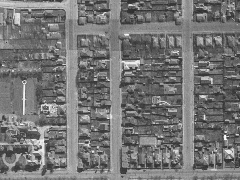 947A Colombo Street from the air, 1940-1944