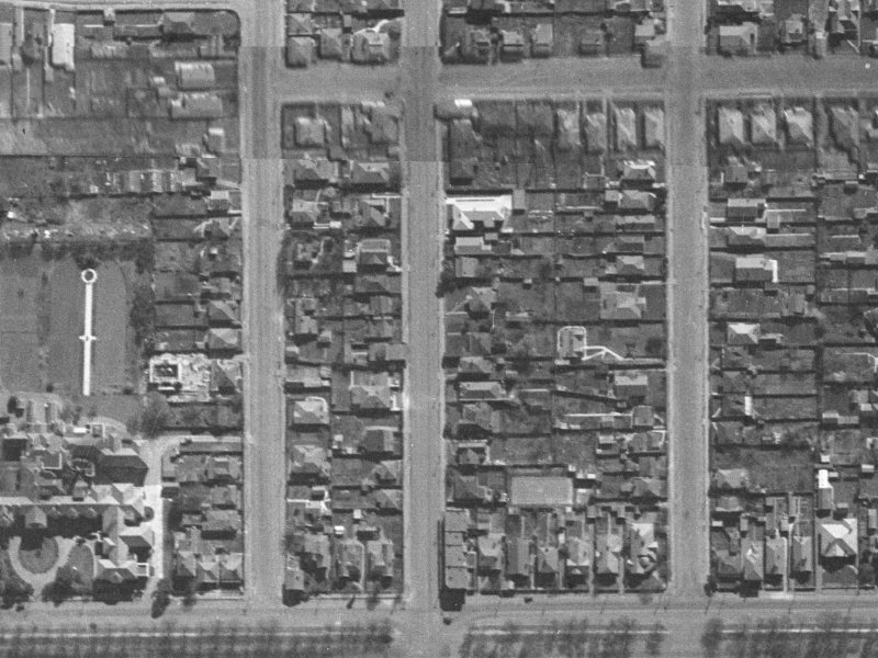 940 Colombo Street from the air, 1940-1944