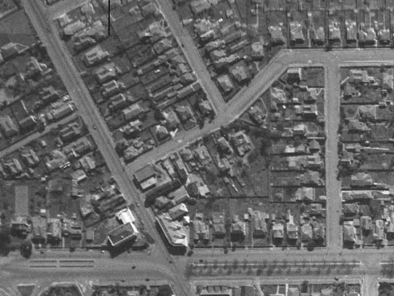16 Derby Street from the air, 1940-1944