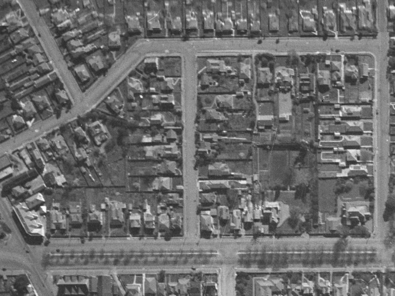 Stoneyhurst Street from the air, 1940-1944