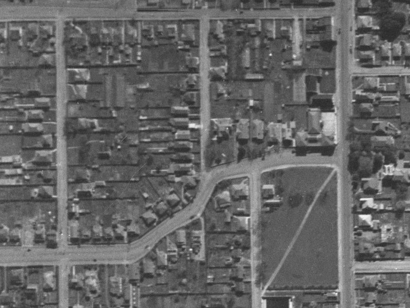 3 Cumberland Street from the air, 1940-1944