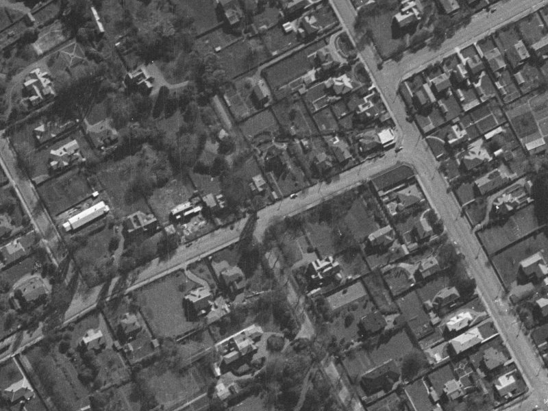 41 Holmwood Road from the air, 1940-1944