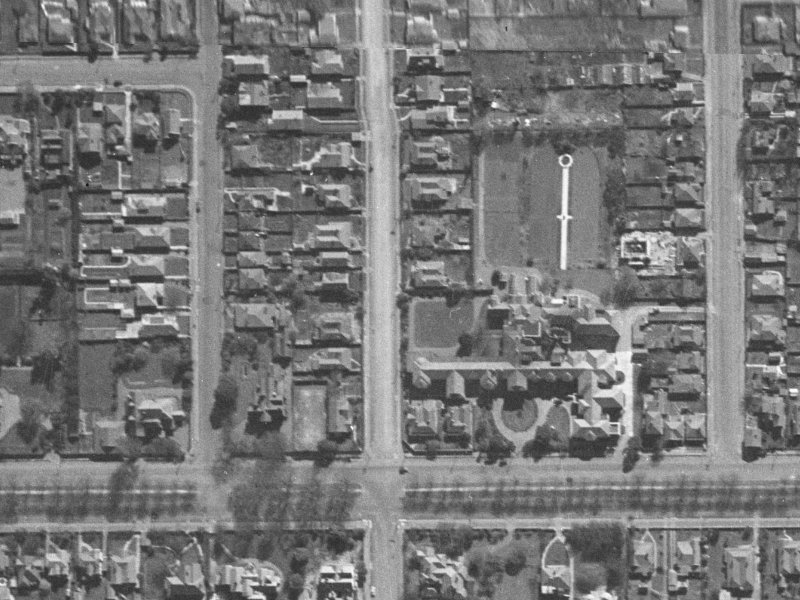442 Durham St North from the air, 1940-1944