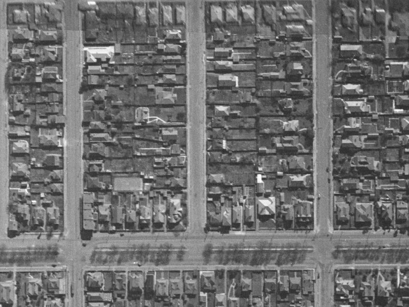 16 Sherborne Street from the air, 1940-1944