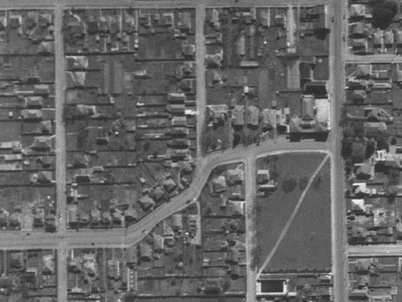 1 Cumberland Street from the air, 1940-1944