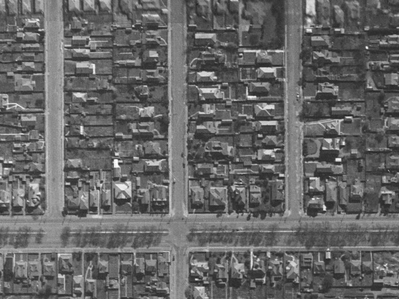 376 Manchester Street from the air, 1940-1944
