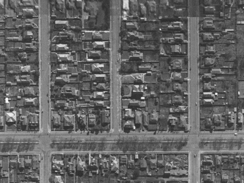 14 Bishop Street from the air, 1940-1944
