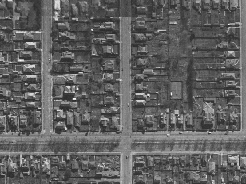 430 Madras Street from the air, 1940-1944