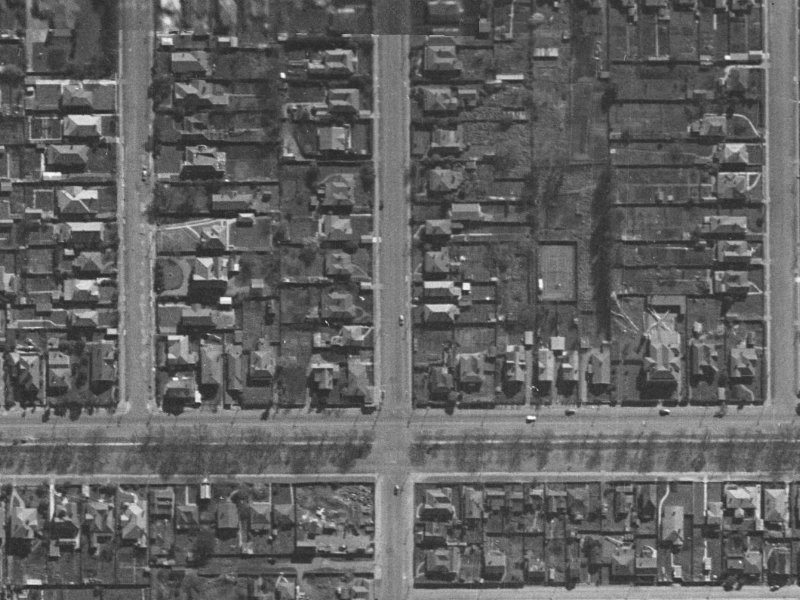 422 Madras Street from the air, 1940-1944