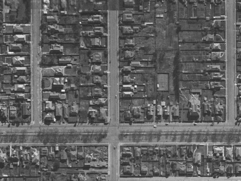 426 Madras Street from the air, 1940-1944