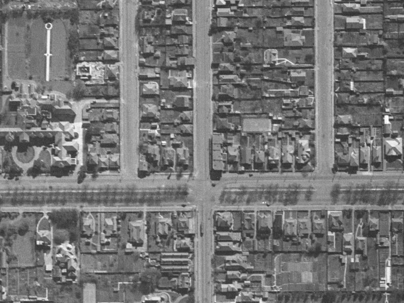 924A Colombo Street from the air, 1940-1944