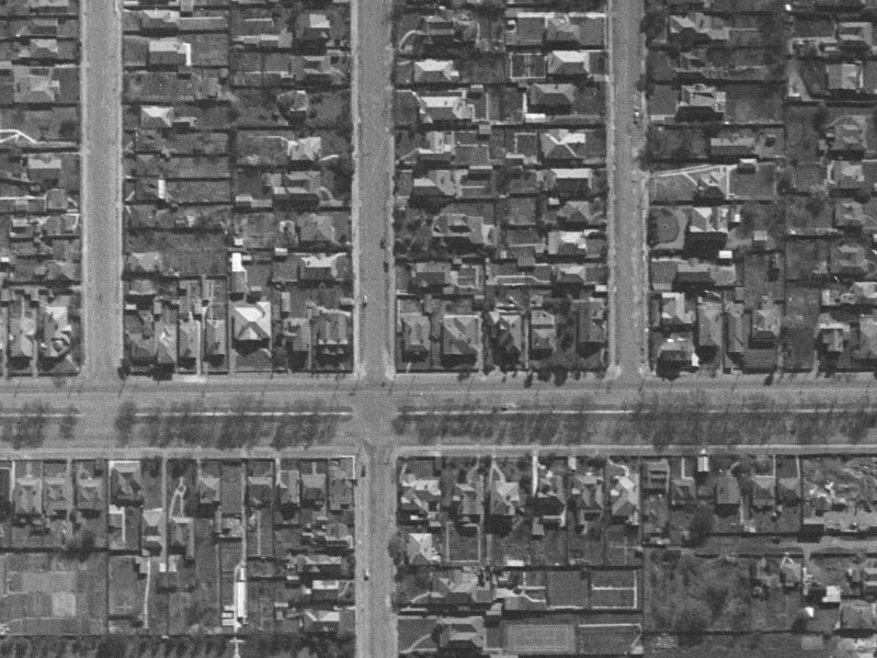203 Bealey Avenue from the air, 1940-1944