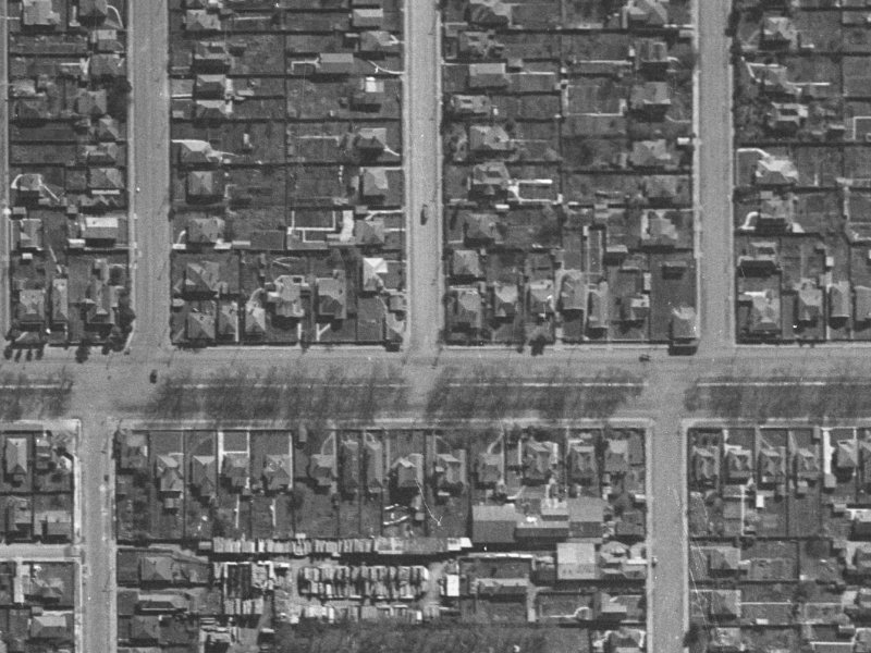 303 Bealey Avenue from the air, 1940-1944