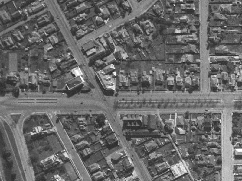 45 Bealey Avenue from the air, 1940-1944