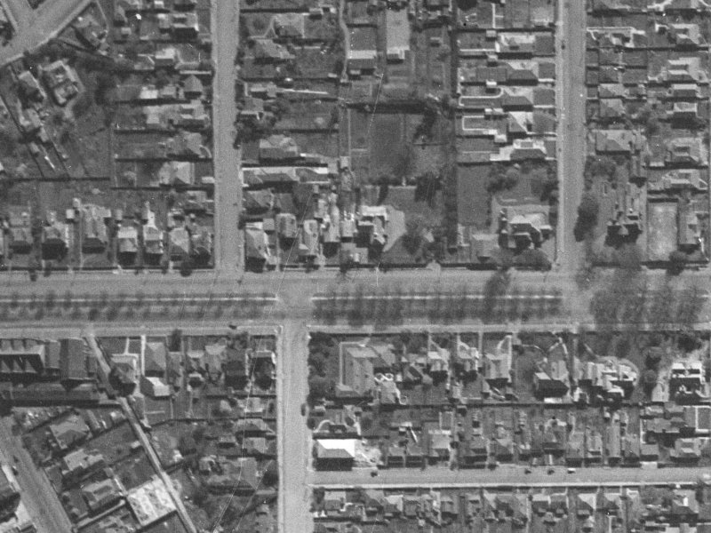 83 Bealey Avenue from the air, 1940-1944