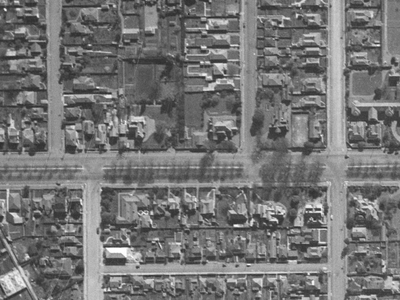 97 Bealey Avenue from the air, 1940-1944