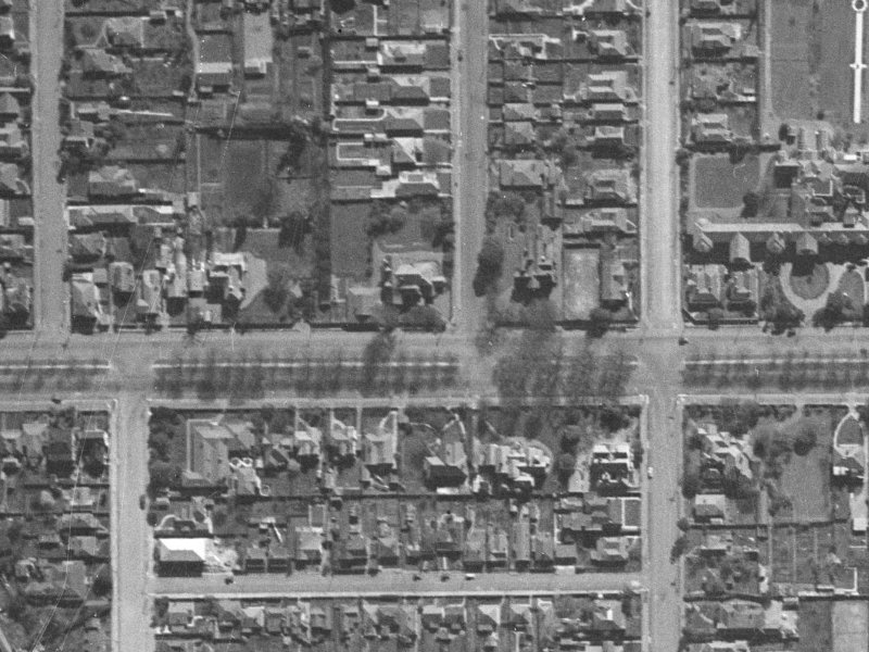 103 Bealey Avenue from the air, 1940-1944