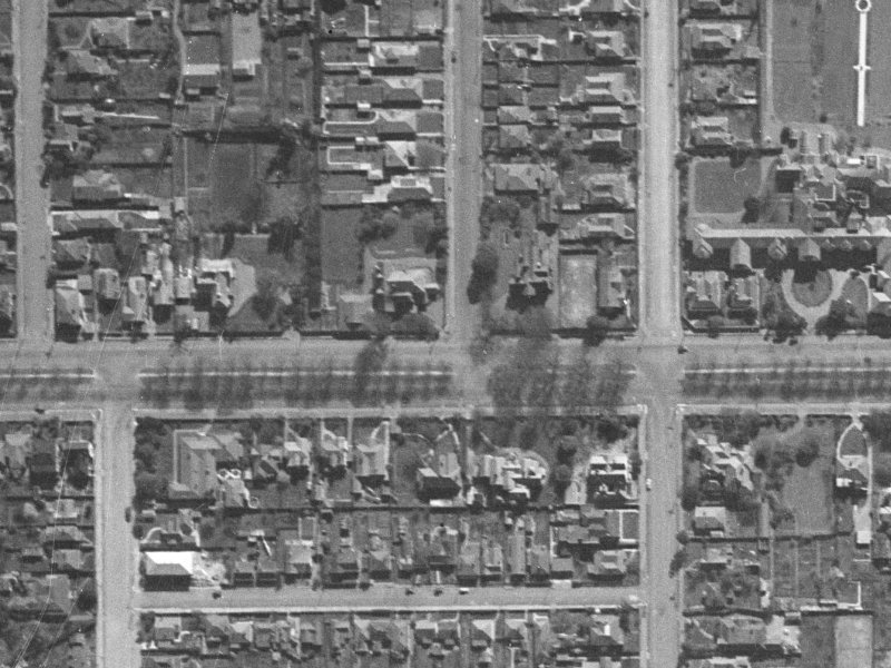 103 Bealey Avenue from the air, 1940-1944