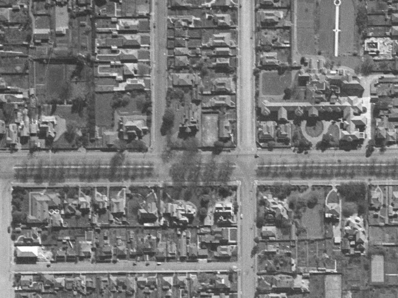 107E Bealey Avenue from the air, 1940-1944