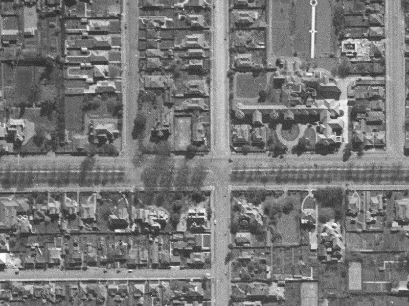 119 Bealey Avenue from the air, 1940-1944