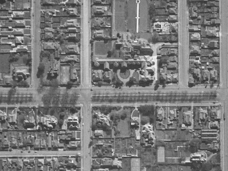 131 Bealey Avenue from the air, 1940-1944