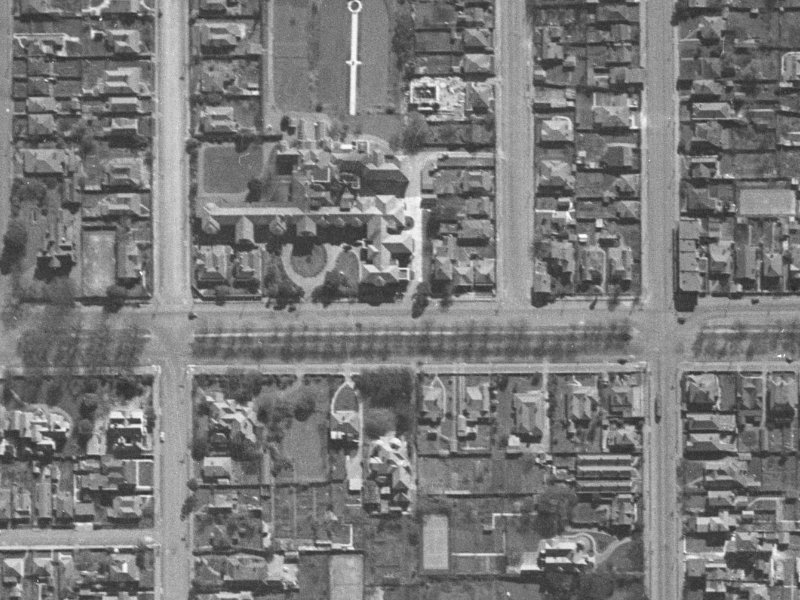 143 Bealey Avenue from the air, 1940-1944