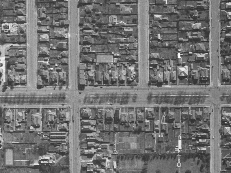 173 Bealey Avenue from the air, 1940-1944