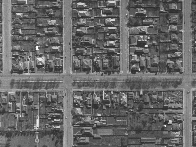 209 Bealey Avenue from the air, 1940-1944