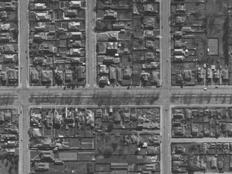 225 Bealey Avenue from the air, 1940-1944