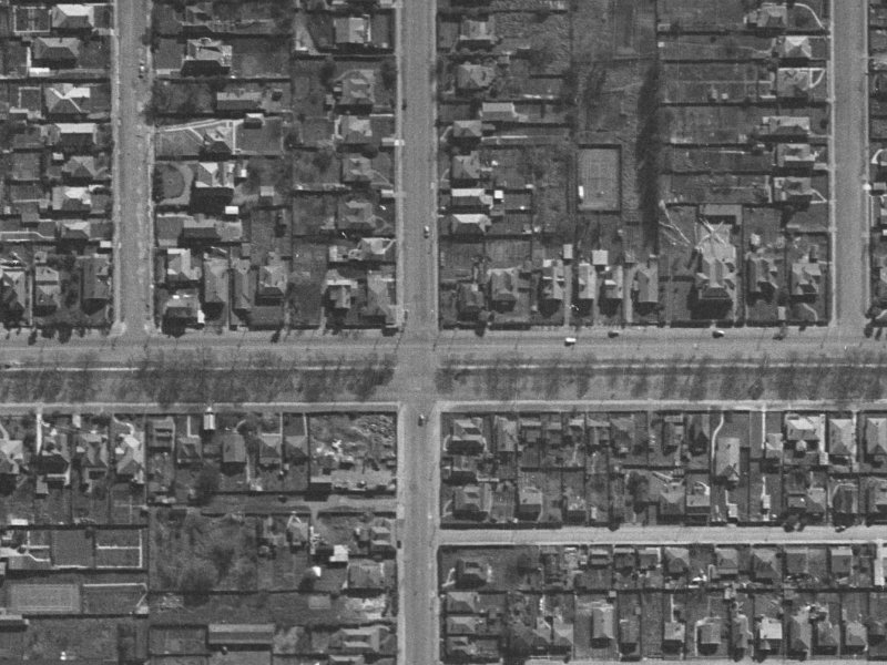 241 Bealey Avenue from the air, 1940-1944