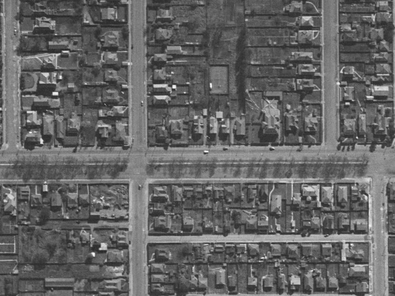 245 Bealey Avenue from the air, 1940-1944