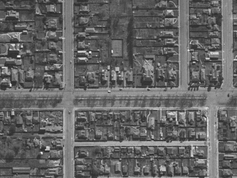 247 Bealey Avenue from the air, 1940-1944