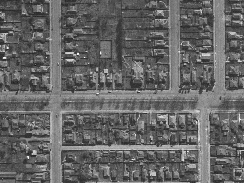 245-263 Bealey Avenue from the air, 1940-1944