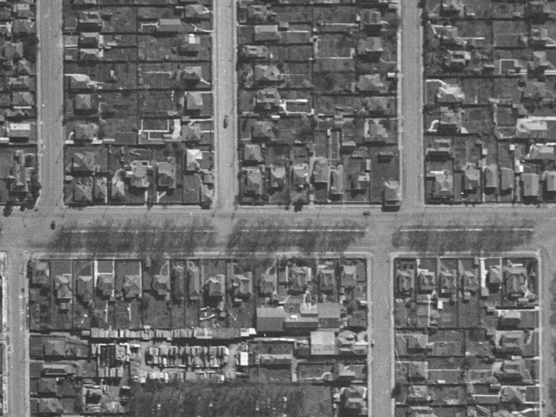 307 Bealey Avenue from the air, 1940-1944