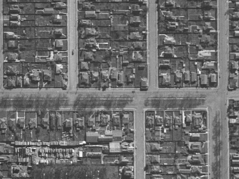 317 Bealey Avenue from the air, 1940-1944