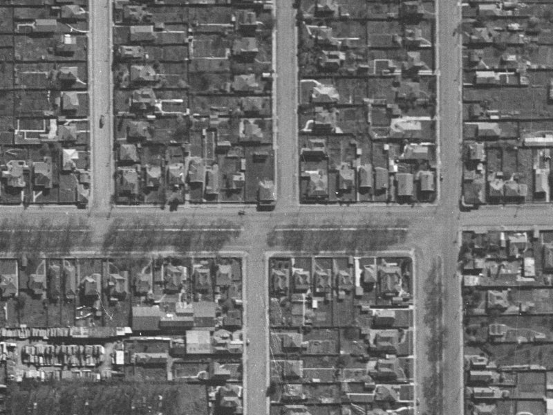 327 Bealey Avenue from the air, 1940-1944