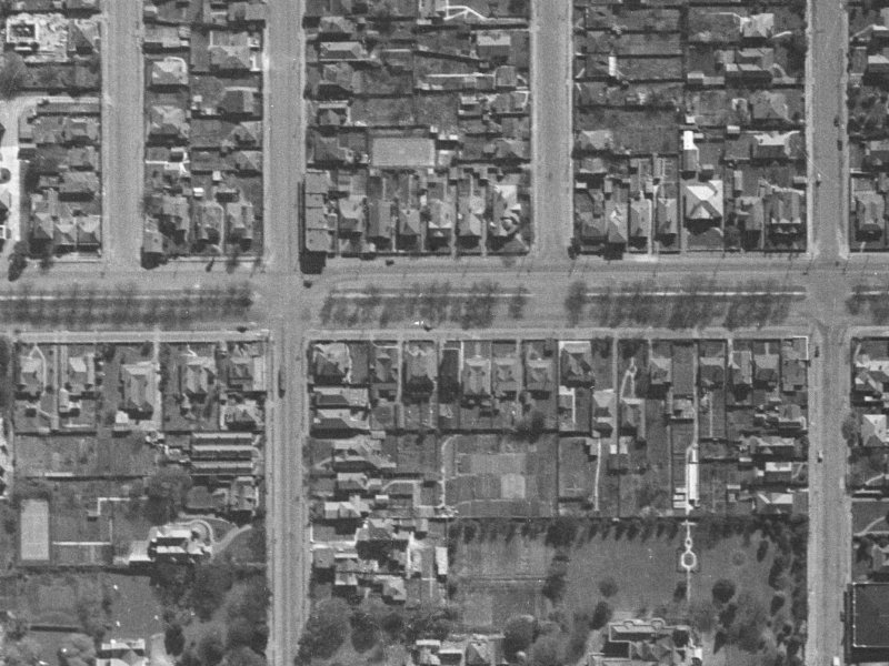 154 Bealey Avenue from the air, 1940-1944