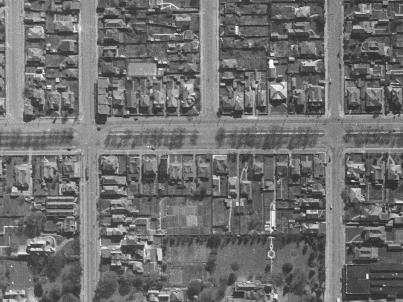 160 Bealey Avenue from the air, 1940-1944